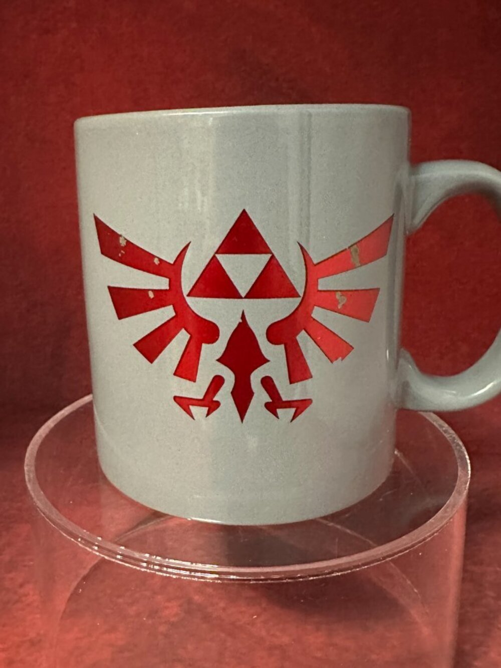 THE LEGEND of ZELDA EPONA TRIFORCE GRAY FOIL CERAMIC MUG CUP 2016 NINTENDO